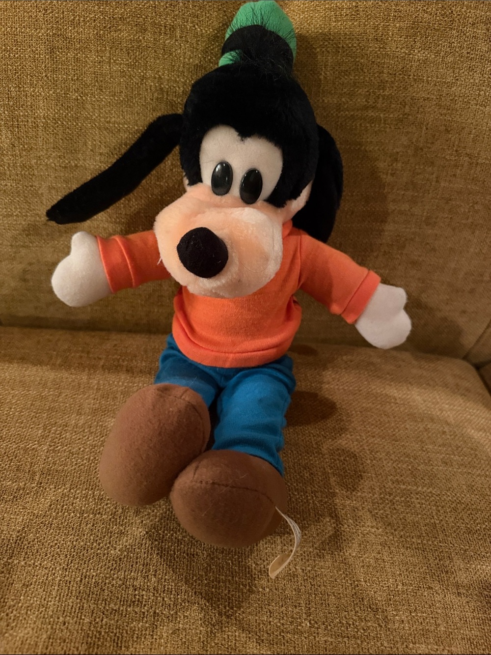 Vintage Disney Goofy Plush 1990s Orange Shirt Blue Pants Green Hat